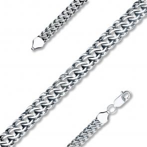 Серебряная цепь плетение Питон Высоковы 585 ПТГР 50 фото